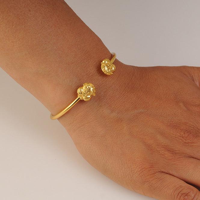 Pulsera de Aro Rana de Bolas Tairona