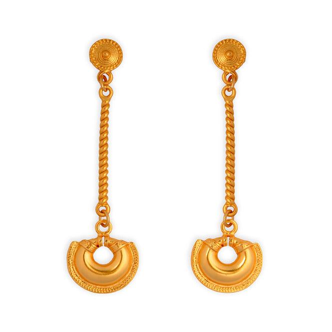 Arete Largo Nariguera de una Trenza Quimbaya