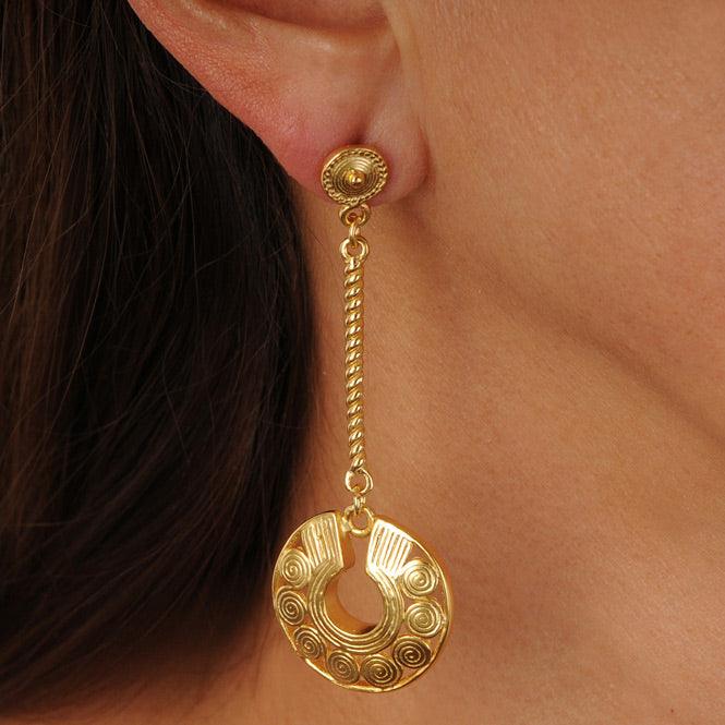 Arete Largo Nariguera de Círculos Quimbaya