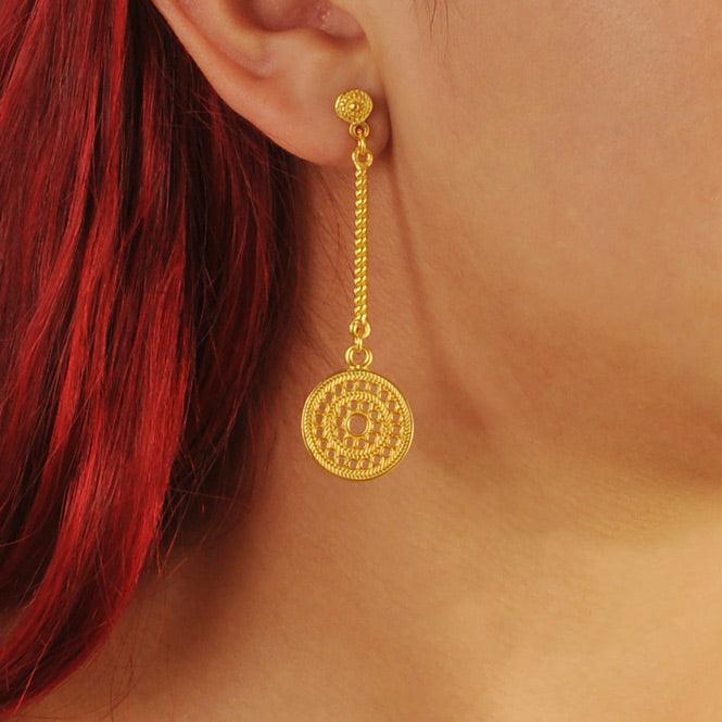 Arete Largo Pectoral Solar Muisca
