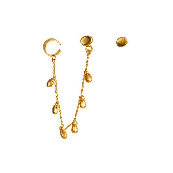 Ear Cuff Y Arete Gotas Edén