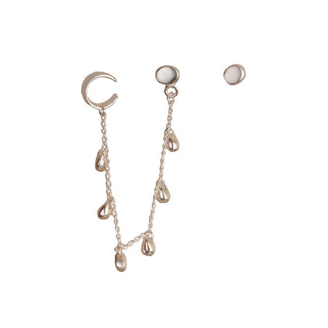 Ear Cuff Y Arete Gotas Edén