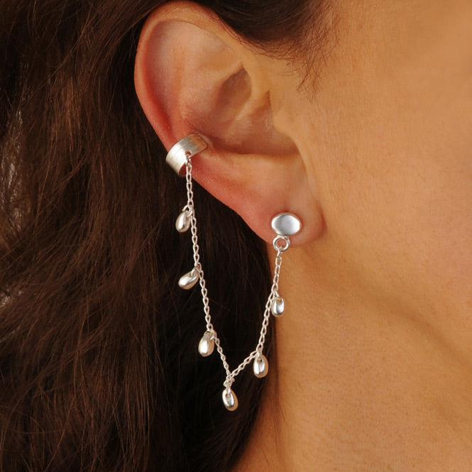 Ear Cuff Y Arete Gotas Edén