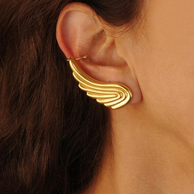 Ear Cuff Y Arete Ala Renacer