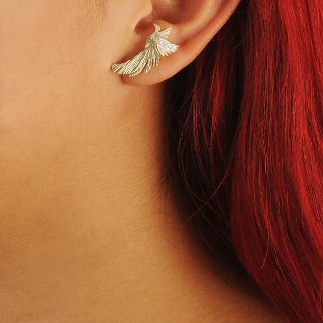 Ear Cuff Y Arete Ave Fénix Resiliencia