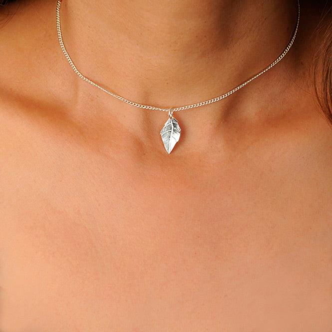 Cadena Choker Y Dije Hoja Edén