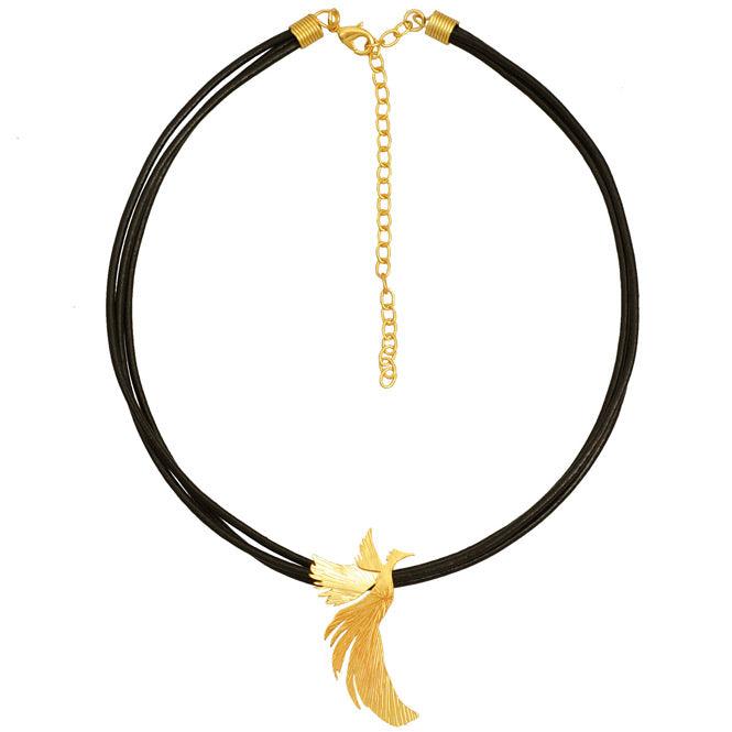 Collar Cuero Ave Fénix Resiliencia
