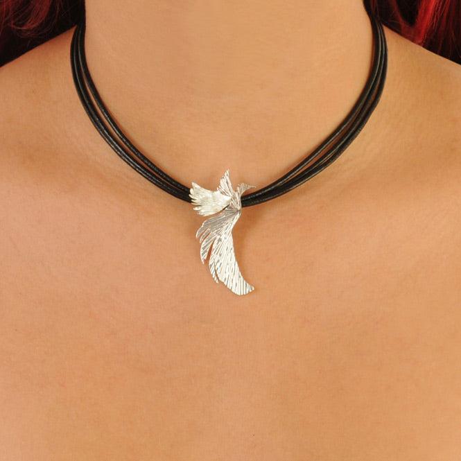 Collar Cuero Ave Fénix Resiliencia