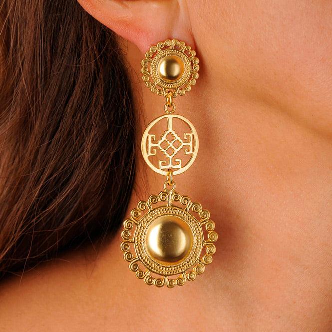 Arete Largo Pectoral Redondo