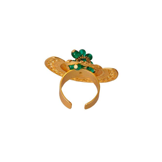 Anillo nariguera filigrana verde