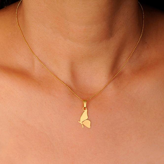 Cadena Y Dije Mariposa