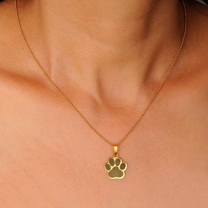 Cadena Y Dije Huella Canina