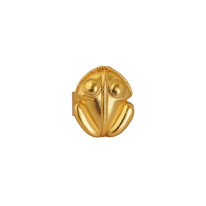 Anillo Rana Lisa una Trenza Tairona