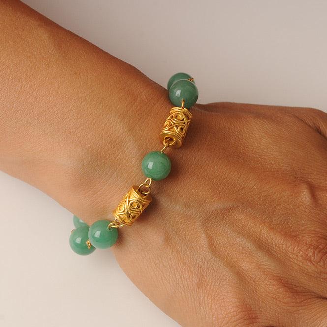 Pulsera Piedra Semipreciosa Aventurina 10mm
