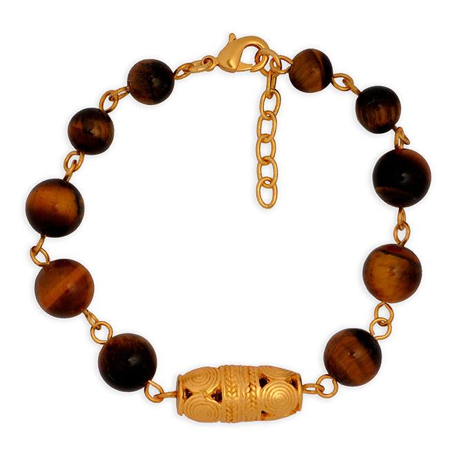 Pulsera Piedra Semipreciosa Ojo de Tigre 10mm