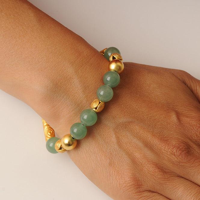 Pulsera Piedra Semipreciosa Aventurina 10mm