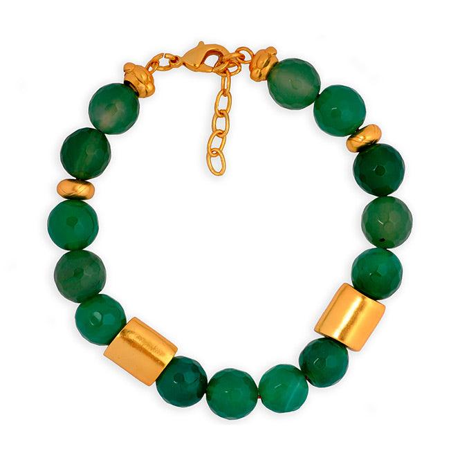 Pulsera Piedra Semipreciosa Ágata Verde 10mm