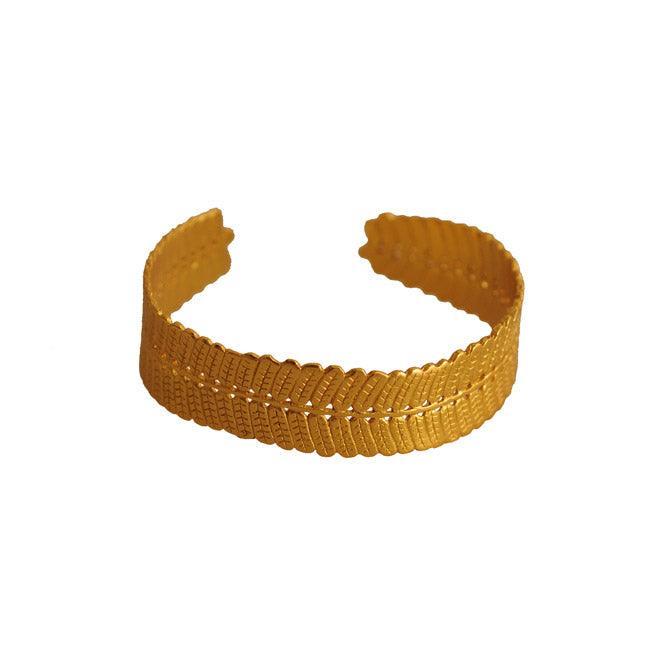 Brazalete hoja Dividivi, Brillo Guajiro - Blumart